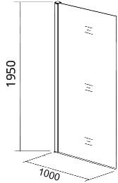 Боковая стенка Good Door Galaxy SP-100-C-B профиль черный