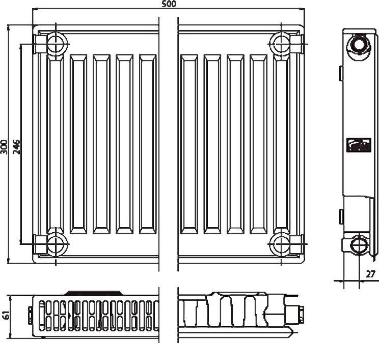 Радиатор стальной Kermi FKO 110305 тип 11