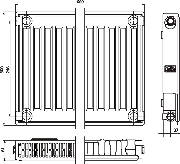 Радиатор стальной Kermi FKO 110306 тип 11