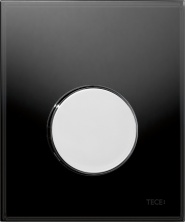 Кнопка смыва TECE Loop Urinal 9242656 черное стекло, кнопка хром