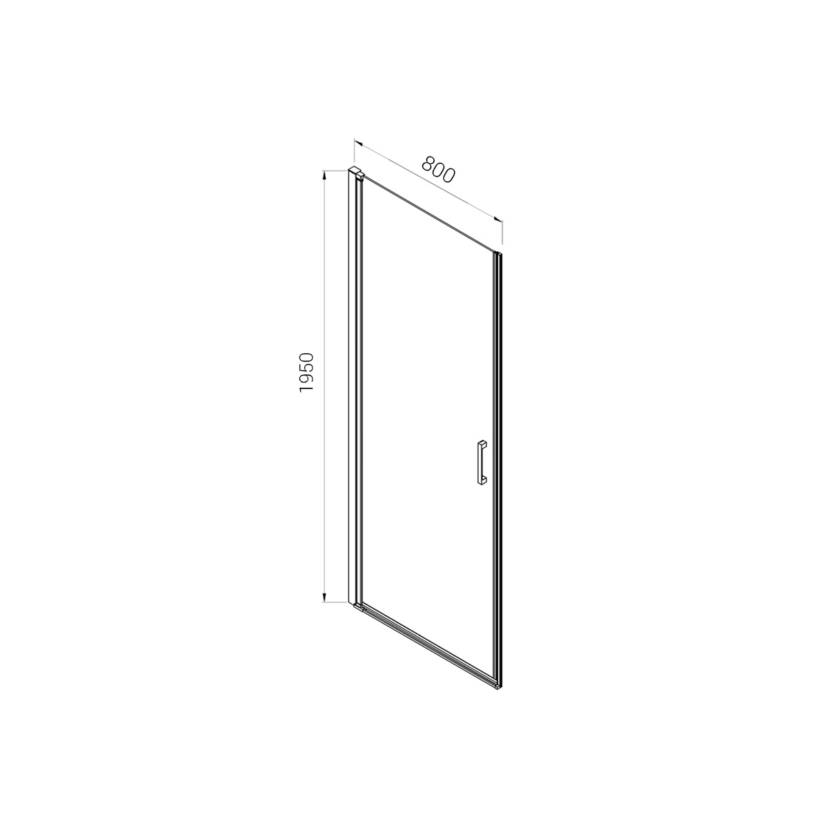 Душевая дверь Vincea Alpha VDP-3AL800CLB, черный, стекло прозрачное