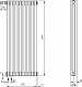 Радиатор стальной Zehnder Charleston Completto C3180/12 3-трубчатый, подключение V001, technoline