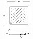 Душевой поддон квадратный керамический RGW CR 80x80 19170188-01