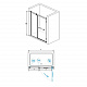 Душевая дверь RGW VI-01 02040109-18, 90x195, белый, прозрачное стекло