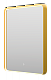 Зеркало Brevita Mercury 60 MER-Rett6-060/80-gold с подсветкой Золото матовое с сенсорным выключателем