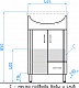 Мебель для ванной Style Line Эко Стандарт №10 50 белая