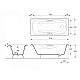 Чугунная ванна Delice Malibu 170х70 с отверстиями под ручки и антсикользящим покрытием DLR230608R-AS