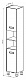 Шкаф-пенал Бриклаер Палермо 34 с бельевой корзиной (уценка: сколы на углах)