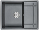 Мойка кухонная Granula 6501, ШВАРЦ (чёрный металлик), кварц