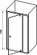 Душевая дверь в нишу Ravak PDOP2-120 Transparent, профиль черный