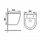 Унитаз подвесной c функцией биде Azario Allegro безободковый, встроенный смеситель, крышка с сиденьем микролифт (AZ-3105B)