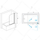 Шторка на ванну RGW SC-09B 06110906-14, 60x150, черный, прозрачное стекло