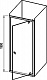 Душевая дверь в нишу Ravak PDOP1-80 Transparent, профиль хром