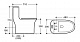 Унитаз моноблок Azario Luna напольный, горизонтальный слив, сиденье дюропласт микролифт (AZ-1037)