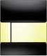 Кнопка смыва TECE Square Urinal 9242808 черное стекло, кнопка золото