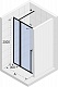 Душевая дверь в нишу Riho Lucid GD104 120 см, профиль черный
