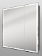 Шкаф - зеркало влагостойкое с LED подсветкой DELUX 100