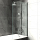 Шторка на ванну стеклянная Bauedge Dream SB0001, 80х140, профиль хром