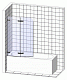 Шторка на ванну GuteWetter Trend Pearl GV-862B левая 100 см стекло бесцветное, фурнитура хром