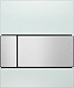 Кнопка смыва TECE Square Urinal 9242801 белое стекло, кнопка сатин