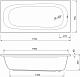 Акриловая ванна Cezares Piave 170х75 см