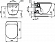 Унитаз подвесной Ideal Standard Tesi T355101 безободковый + система инсталляции и кнопка смыва