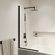 Шторка на ванну RGW SC-109B 411110906-14, 60x150, черный, прозрачное стекло