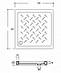 Душевой поддон квадратный керамический RGW CR 90x90 19170199-01