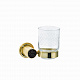 Стакан Boheme Royal Cristal Black Gold 10924-G-B настенный, золото
