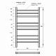 Полотенцесушитель электрический Point Вега PN71858B П9 500x800, диммер справа, черный